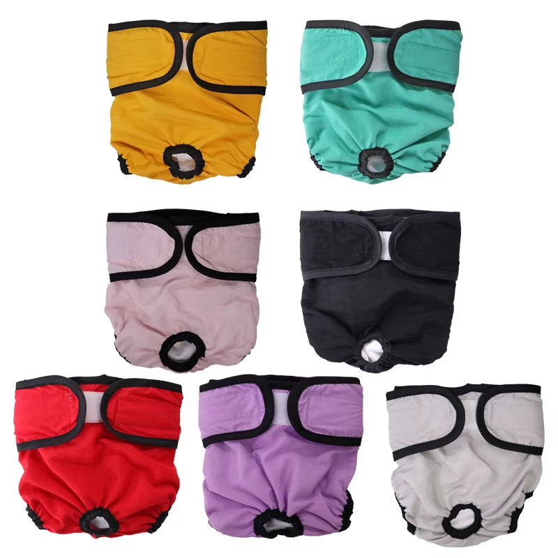 Washable Female Dog Diapers Premium Reusable Diapers for Dogs in Heat Dog Diapers Female for Pet Iwith Adjustable Snaps