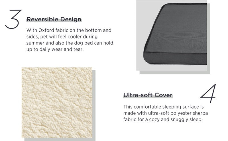 Cama de espuma ortopédica macia para animais de estimação